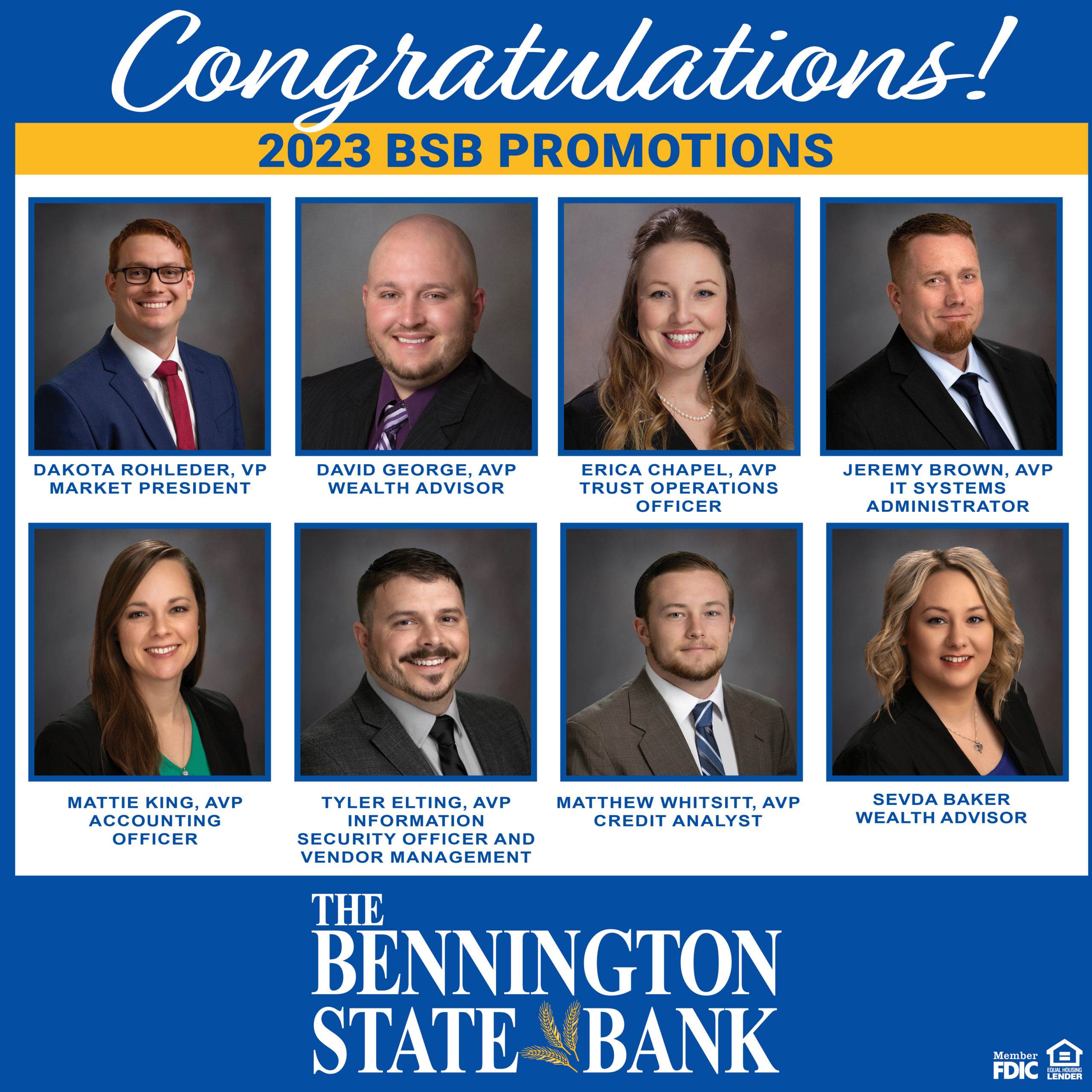 Bennington State Bank 2023 Promotions